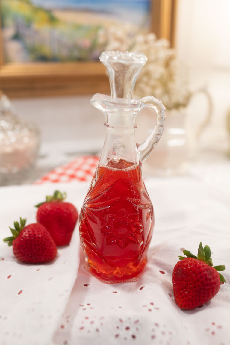 Strawberry Simple Syrup for Drinks and Desserts